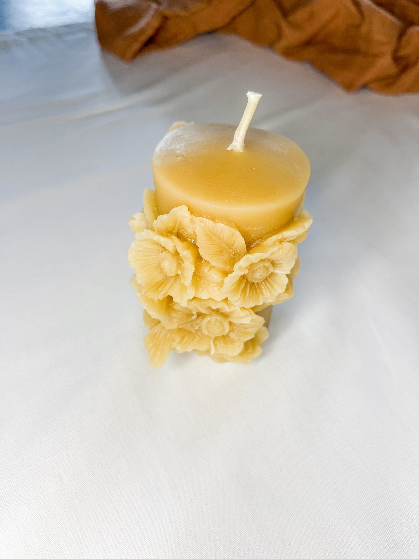 Floral Beeswax Candle