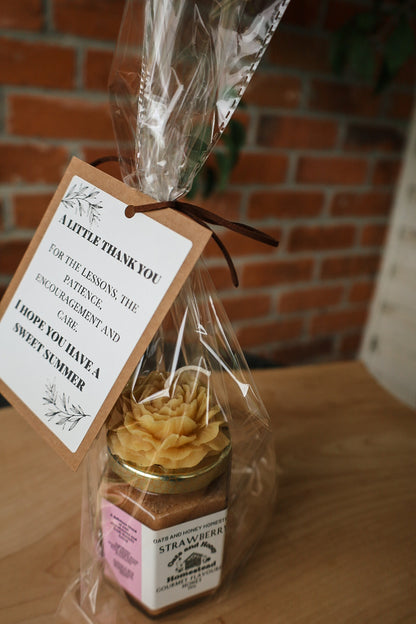 Flower candle & Honey Gift Set