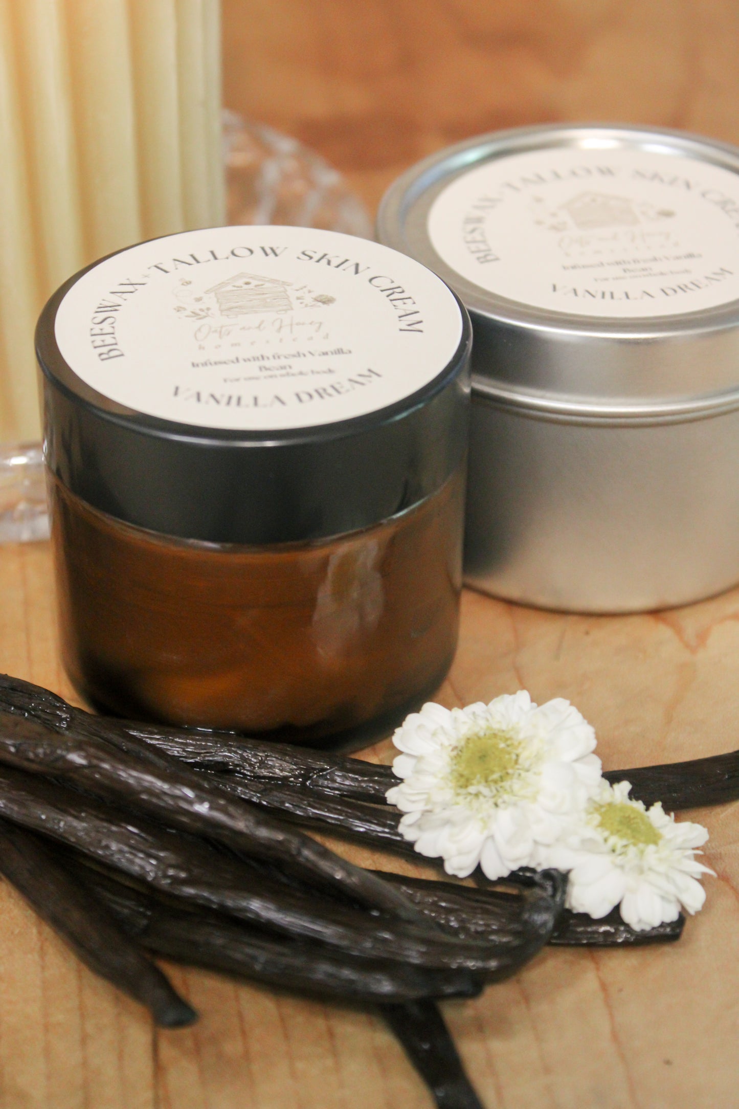 Beeswax + Tallow Cream: Vanilla Bean