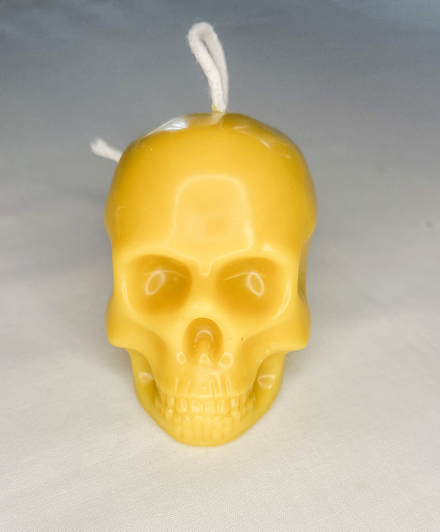 Beeswax Skull Candle