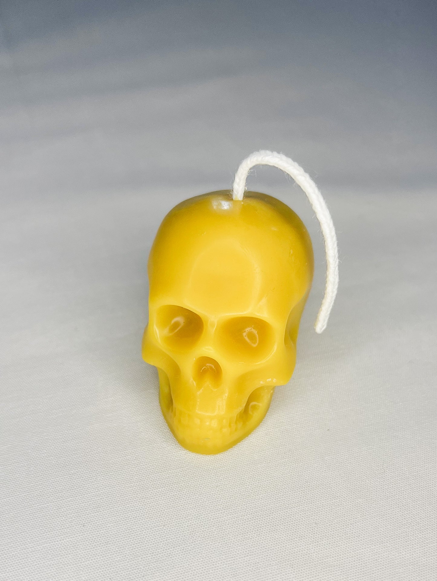 Beeswax Skull Candle